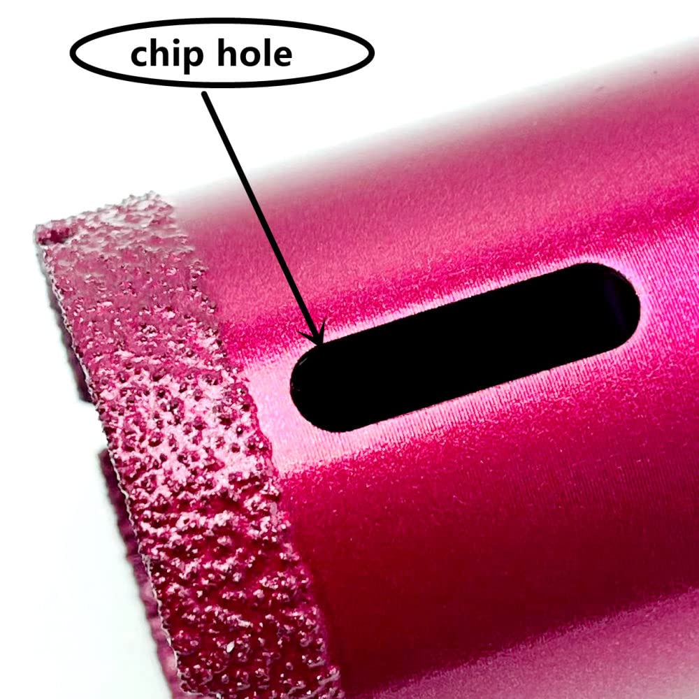 Hilo Soldado al vacío Brocas de perforación de diamante en seco Brocas de cerámica Sierra perforadora Granito Mármol Porcelana Ladrillo Brocas Herramientas 1 pieza, 55 mm