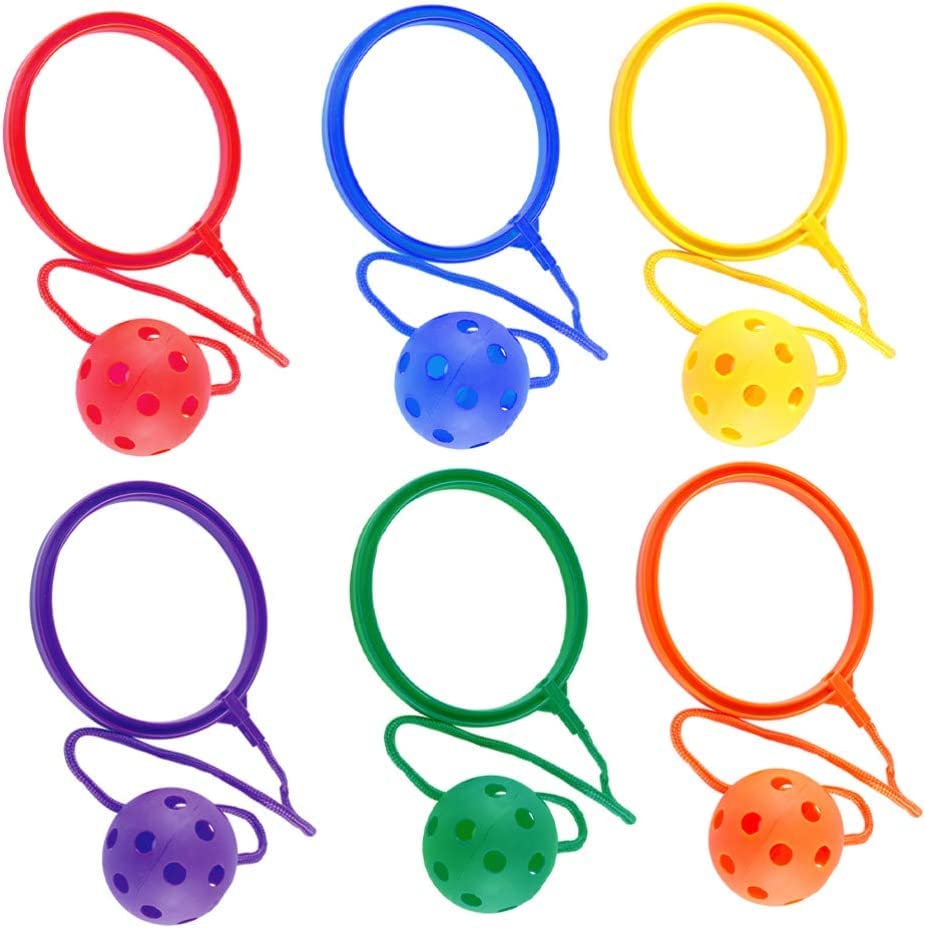 AzoneeSwingball Set, 6pcs Sports Swing Set for Kids - Skip Ball, Ankle Jumping Ring, Children's Jumping Toy - Fitness Sports for Boys Girls, Party Activities Game Supplies