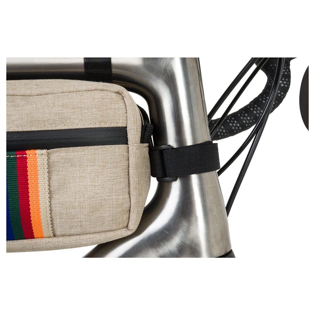 AGU Sacoche de Guidon pour Vélo Bar Bag, Sacoche de Guidon 2 litres, Hydrofuge, Réfléchissante, Montage Simple, 100 % Polyester Recyclé - Vintage