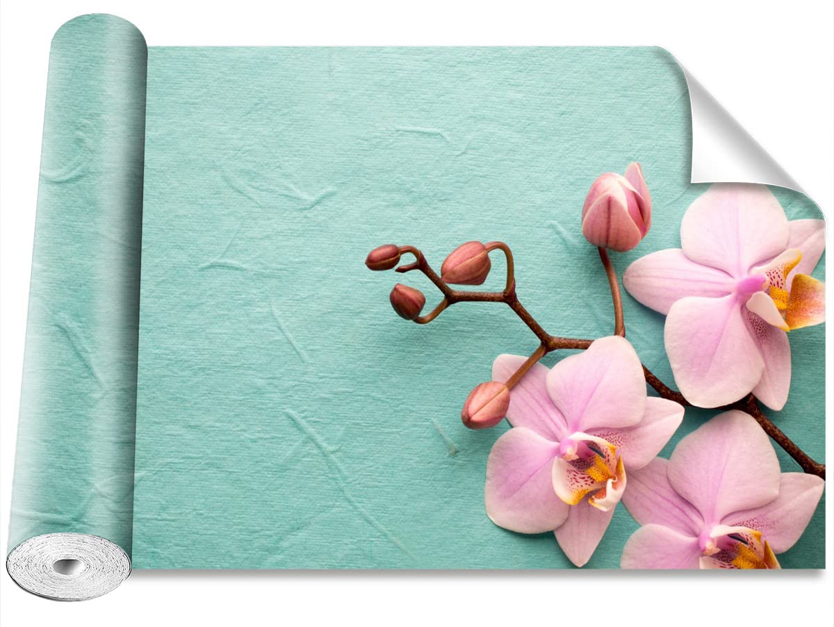 Papier peint camouflage moderne Tulup 152x104 cm orchideee rose pour deco murale