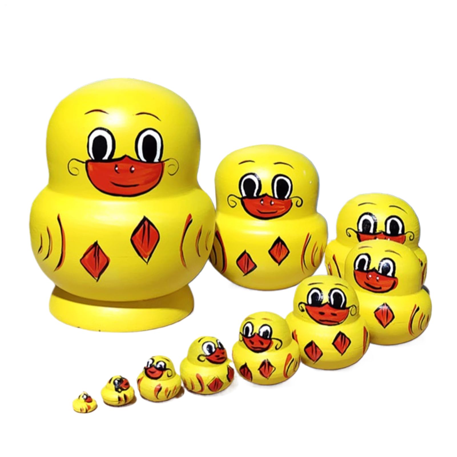 Generisch Dolls, 10-Piece Animal Design, Hand-Painted, Handmade Russian Doll, for Fireplace, Display, Bedroom, Children's Room and as Table Decoration on Holidays