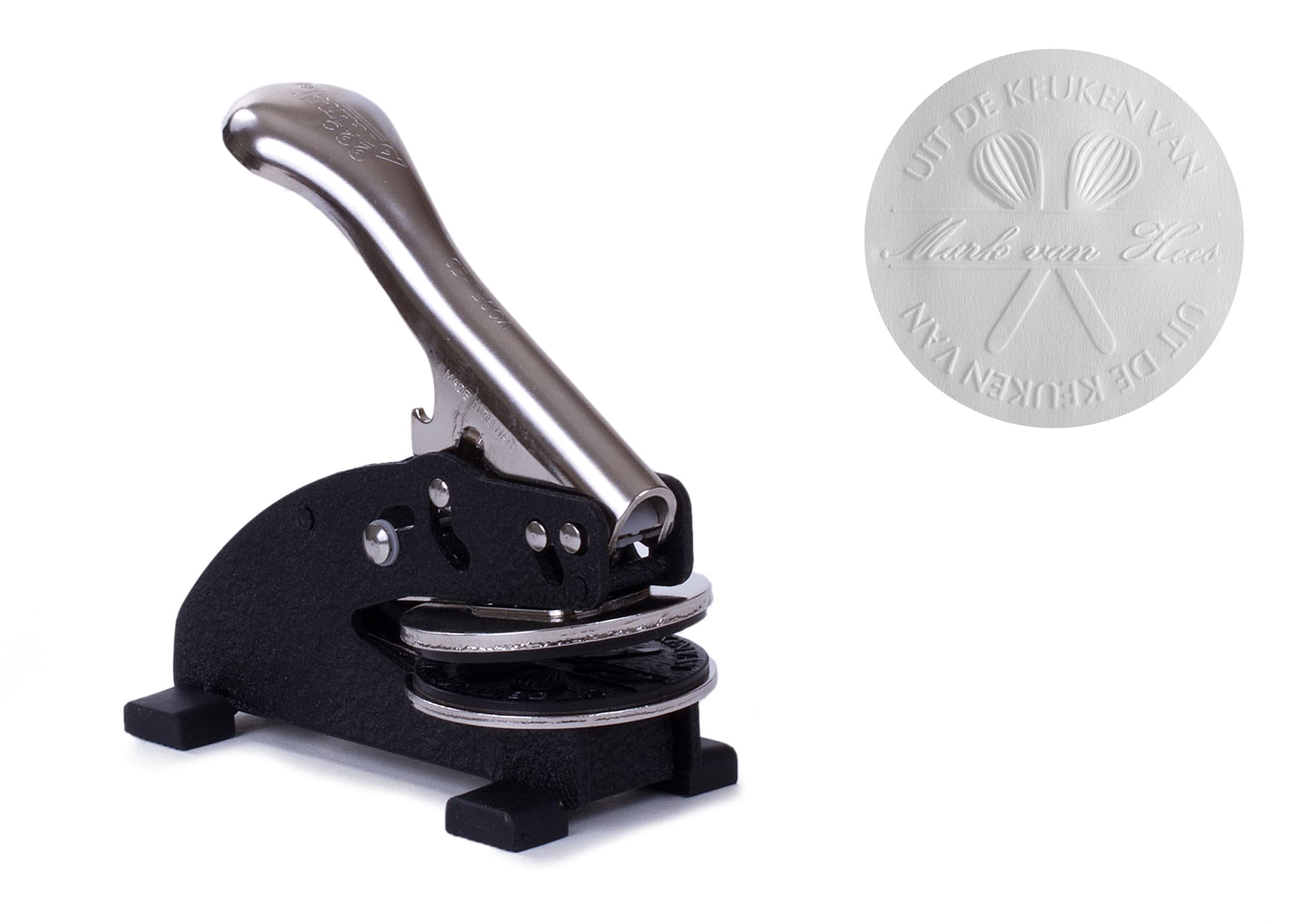 Shiny ED – Alicates de gofrado personalizados – Logo – Ø 50 mm