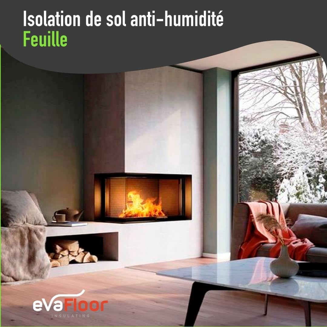 Pack 2 Sous Couche Parquet 1x20 Mètres | Sous-couche Isolante | Fabriqué avec Base EVA 2mm + Film Antihumidité | Inclut Adhésif