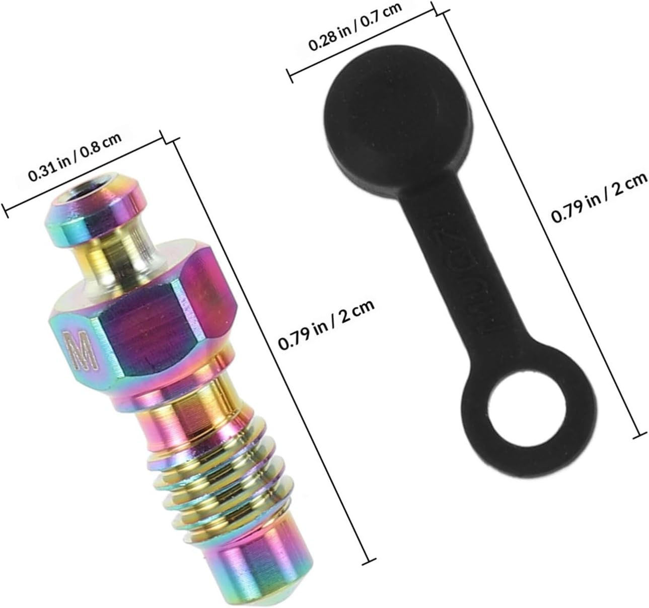 1set Brake Bleeder Screw Caps Easy Install Oil Disc Brake Bleeder Screws for and Motorcycles Colorful Dust Covers Included