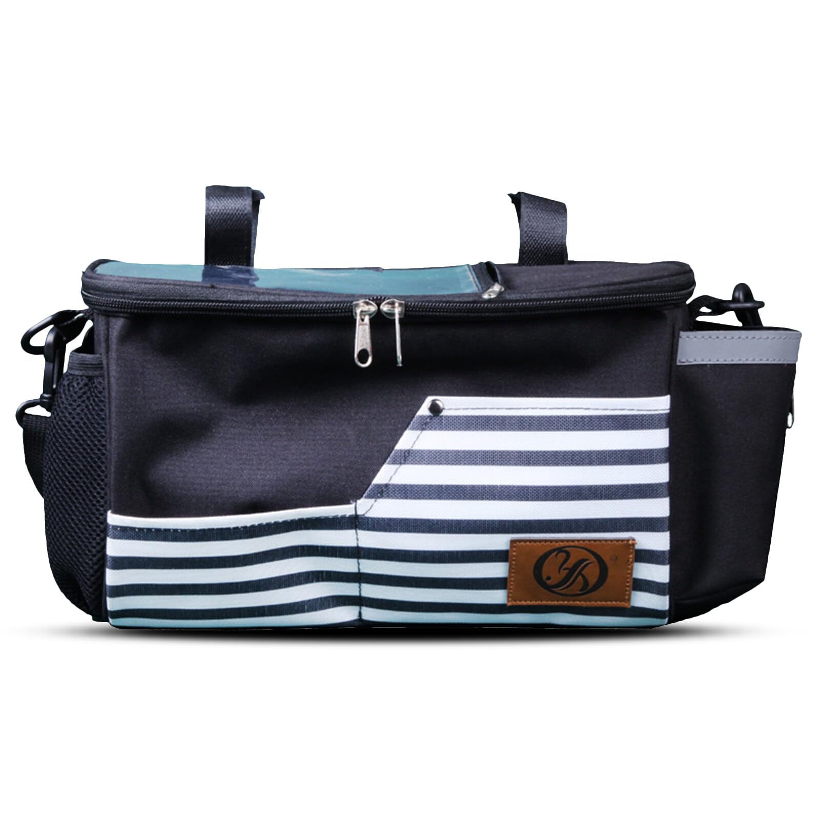 Jadin Bolso Carro Bebe, Multiusos Bolsa Carro Bebe con Correas de Hombro para Biberones, Pañales, Pañuelos y Juguetes, Bolso Bebe Carro Universales Accesorios Carro Bebe, Impermeable