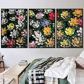 signwin 3 Piece Framed Canvas Wall Art Colorful...