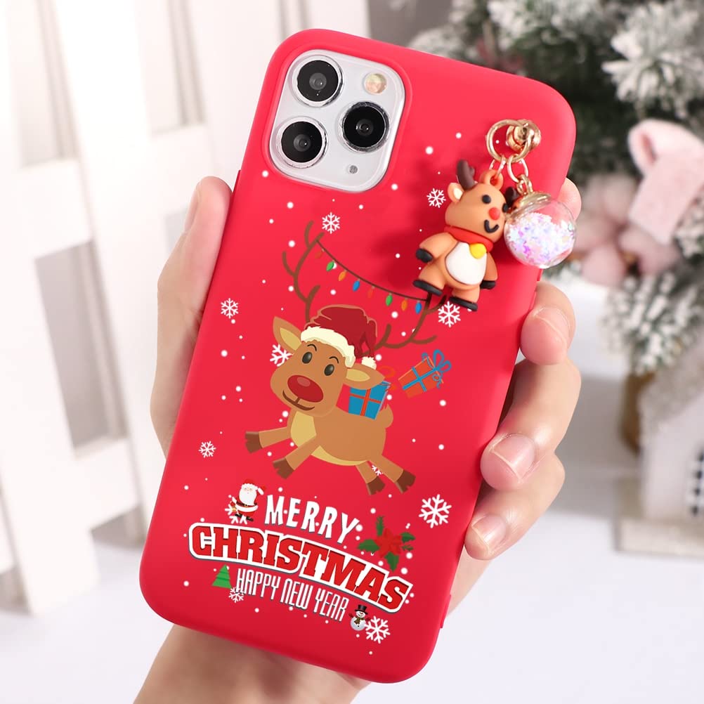 Yoedge Natale Cover per Huawei P30 Pro 6,47 Custodia Rosso Silicone