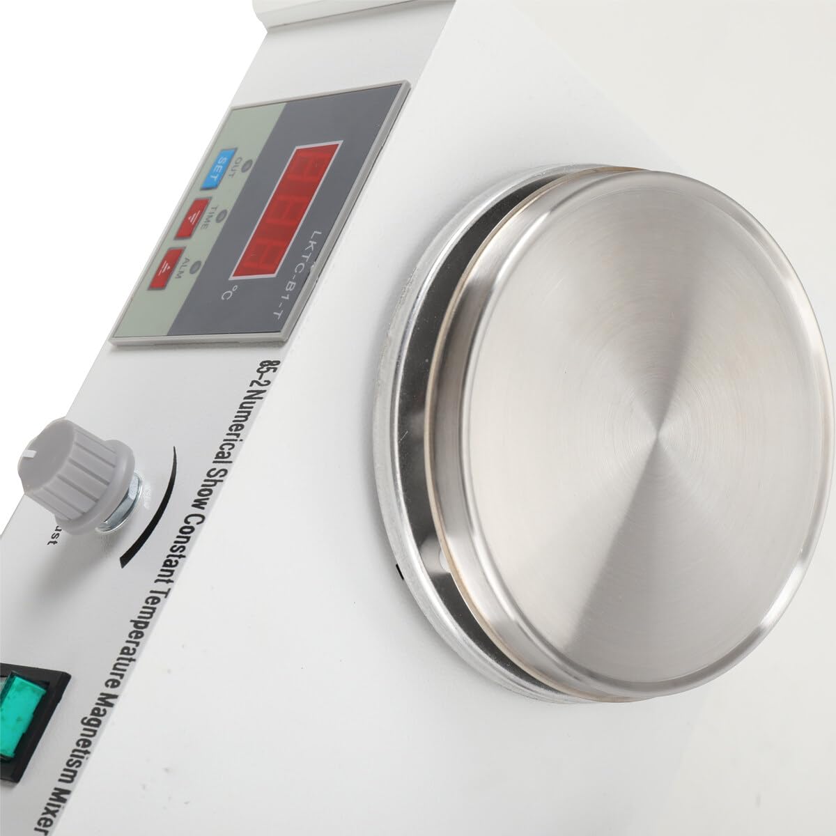 Labor Magnetrührer mit Heizplatte 0-2000RPM Magnetic Stirrer Mixer | 220V Digital Magnetrührer Magnetmischer, LED Temperaturanzeige, 200W Heizung 25W Motor Rührwerk, für Labor/Home Küchenrührer