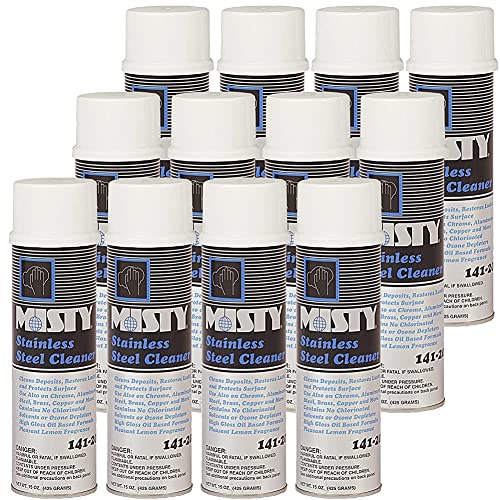 Limpiador de acero inoxidable Misty pesado 15 oz (caja 12)