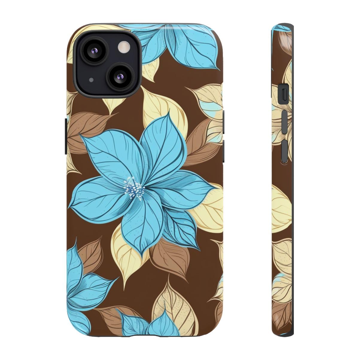 Coque rigide iPhone 13 fleurie contre les rayures et chocs du quotidien - 3