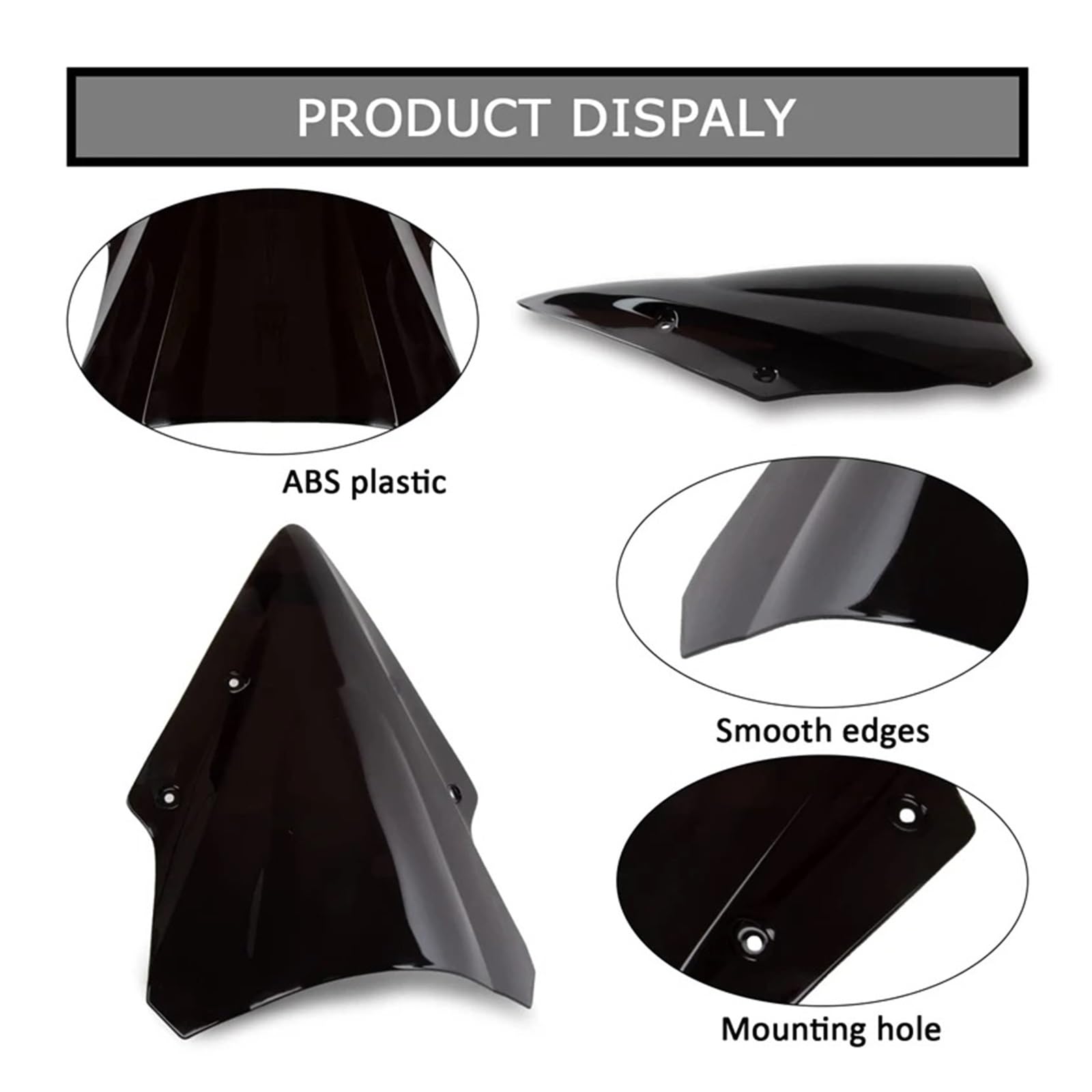 Accessori Per Moto Parabrezza Parabrezza Deflettore Antive-nto A Doppia Bolla Per Kawasaki Ni&nja 650 ER6F 2017 2018 2019 Deflettori