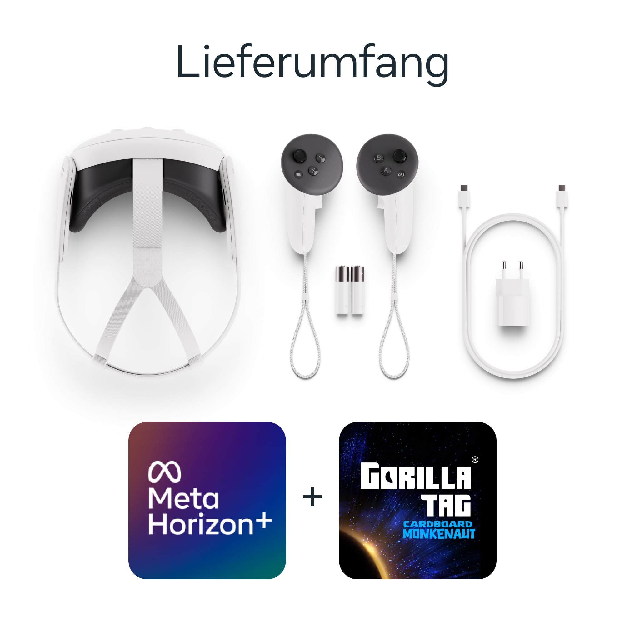 Meta Quest 3 512 GB VR-Headset Virtual Reality ohne Kabel Gorilla Tag Bundle Amazon Exclusive