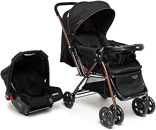 Travel System Cosco Kids, Reverse Duo, 0 a 15kg, Preto Bronze - Produto 2 mais recomendado com 4.7 estrelas