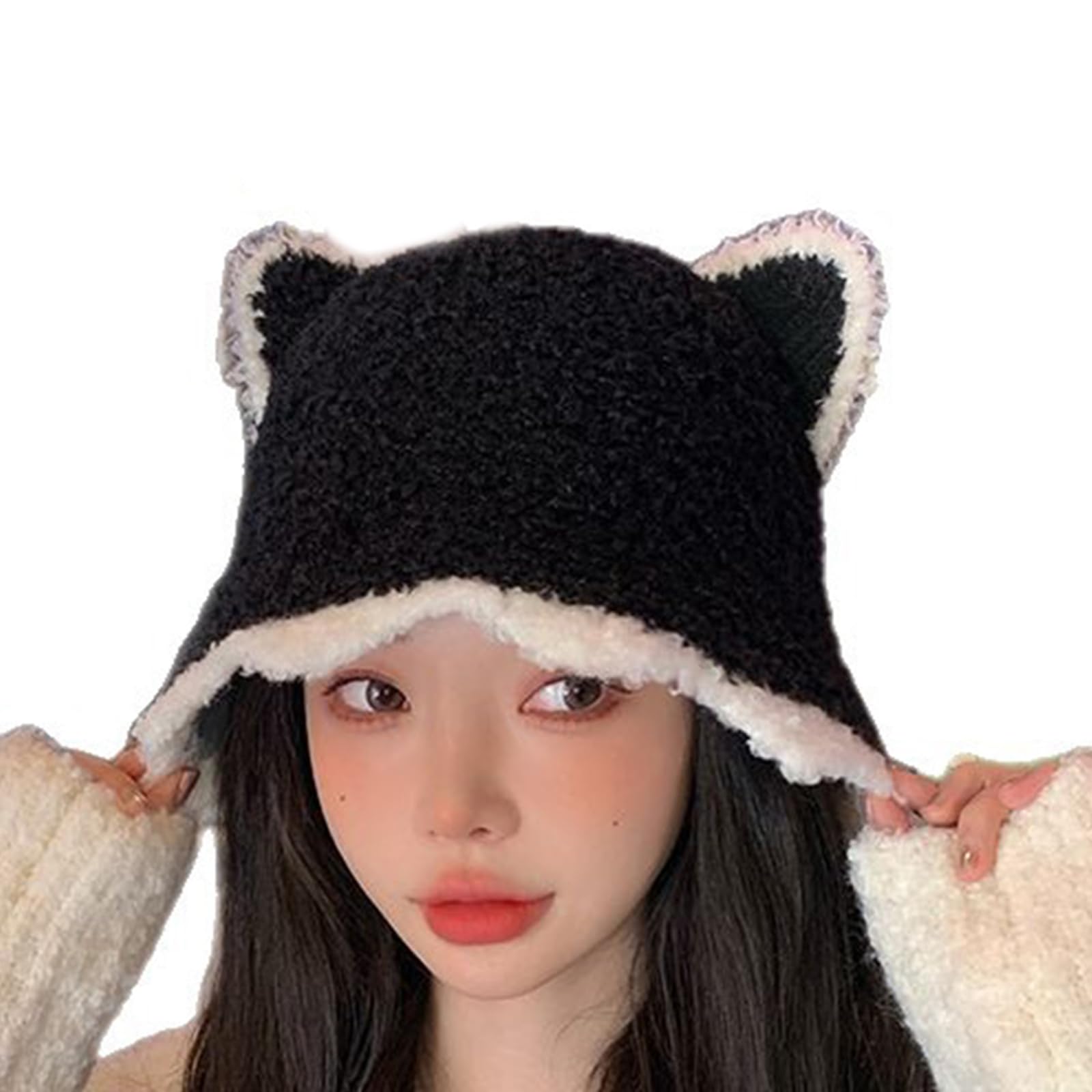 MICFENY Soft Warm Unisex Knitted Hat Trendy Ear Hat for Outdoor Activity Winter Comfortable and Stylish Winter Headwear