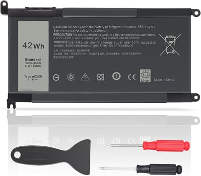 42Wh WDX0R Battery for Dell 13 15 5000 7000 5570 7579 5567 5379 5579 7573 7378 5378 3780 3790 5565 5765 5770 7368 2-in-1 Series, Latitude 3180 3189 3390 3480 3580 & More P69G P66F P58F 3CRH3