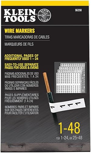 Marcadores Klein Tools 56250, números del 1 al 48