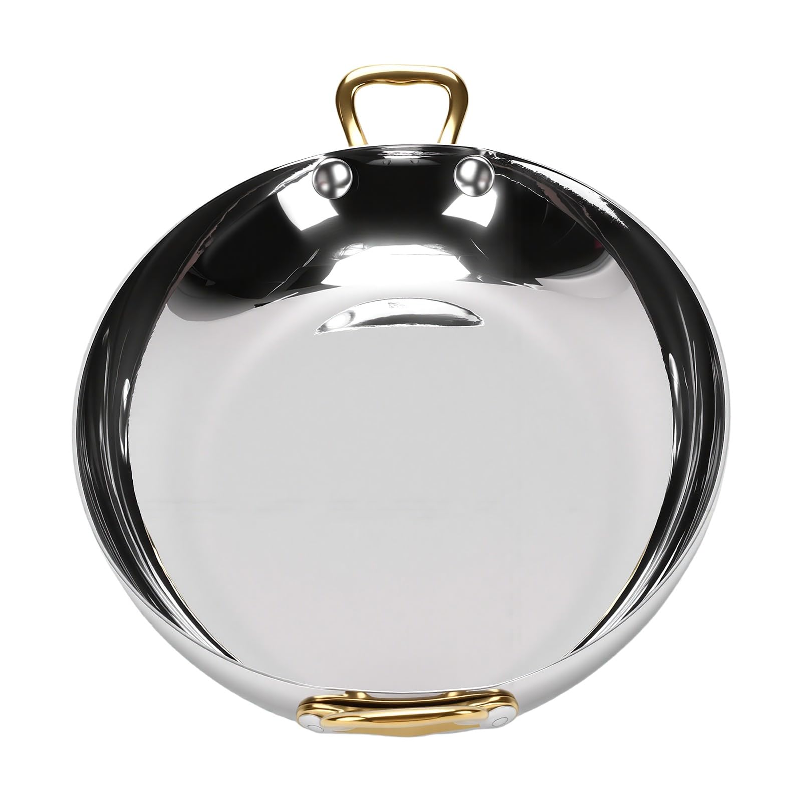 Tnfeeon Sartén Ovalada de Acero Inoxidable para Asar, 25 Cm