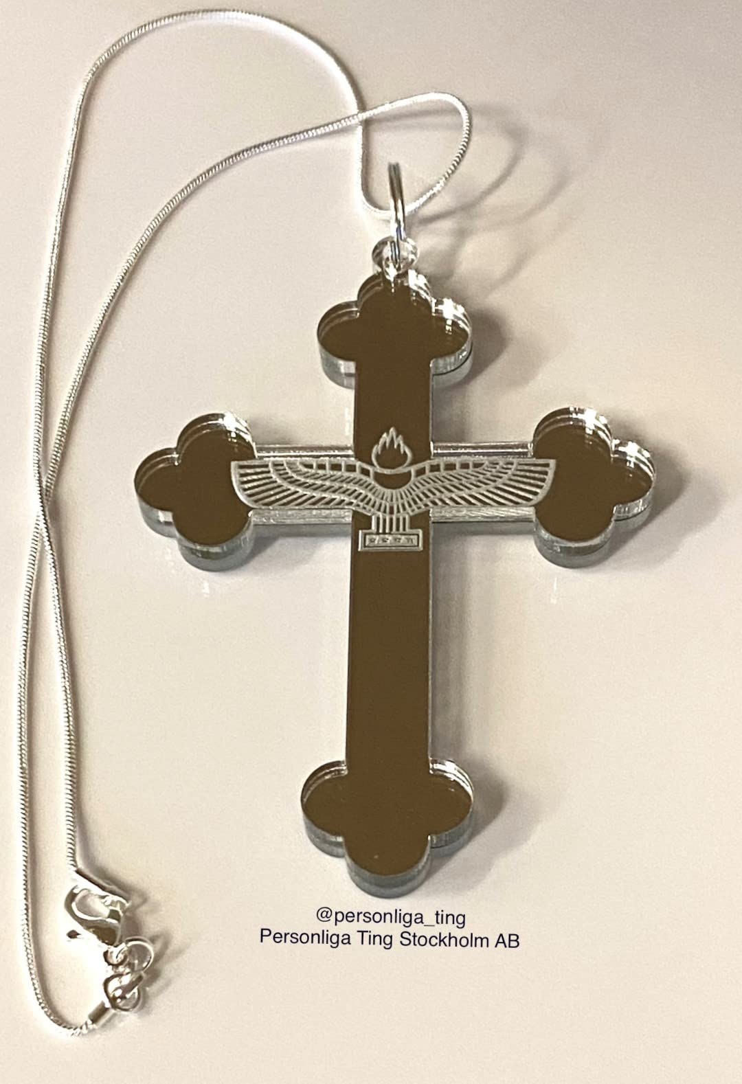 Kruis voor de autospiegel | Hanger met christelijke bijbelvers
