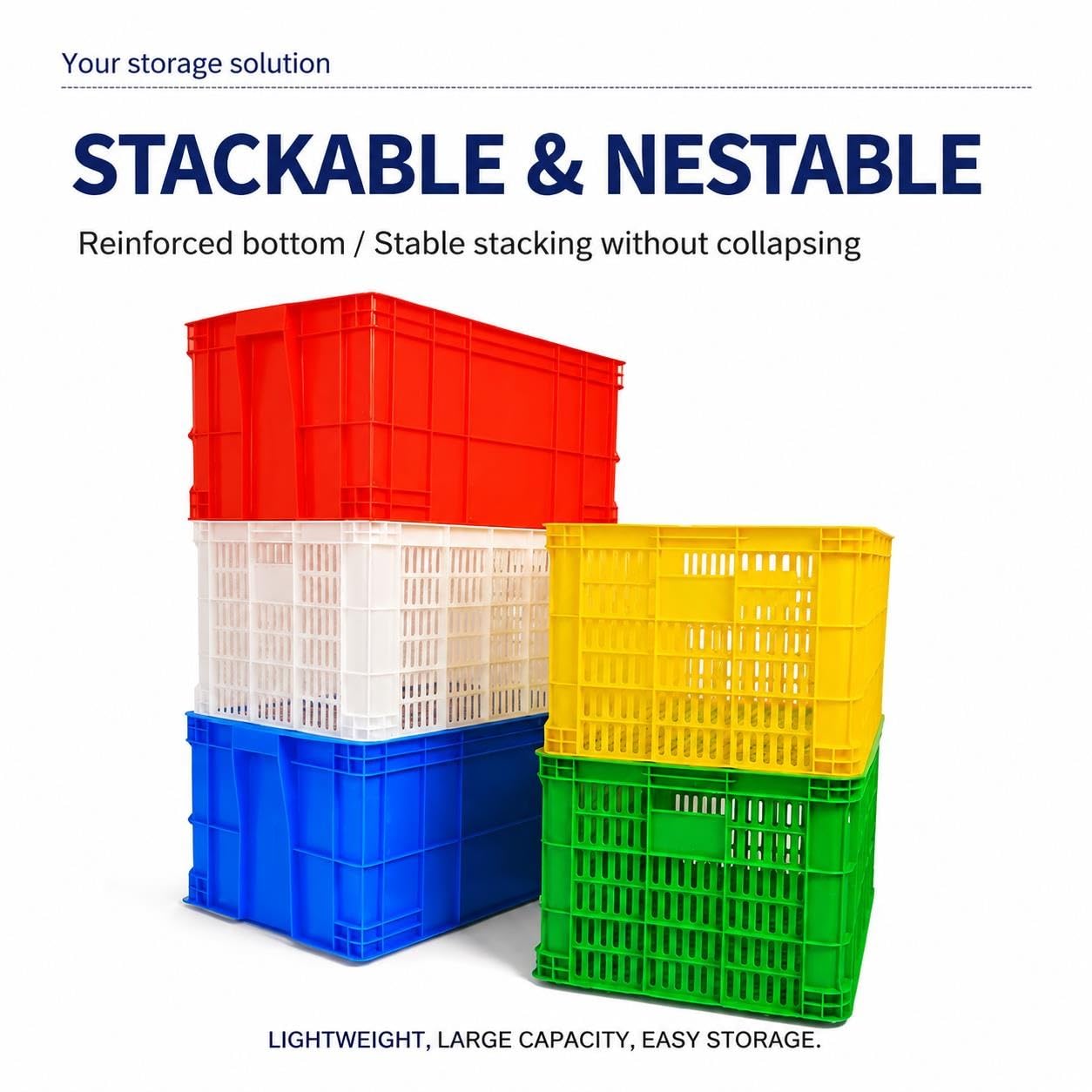 Stapelbare Transportbox, Tragkraft 20 Kilogramm.