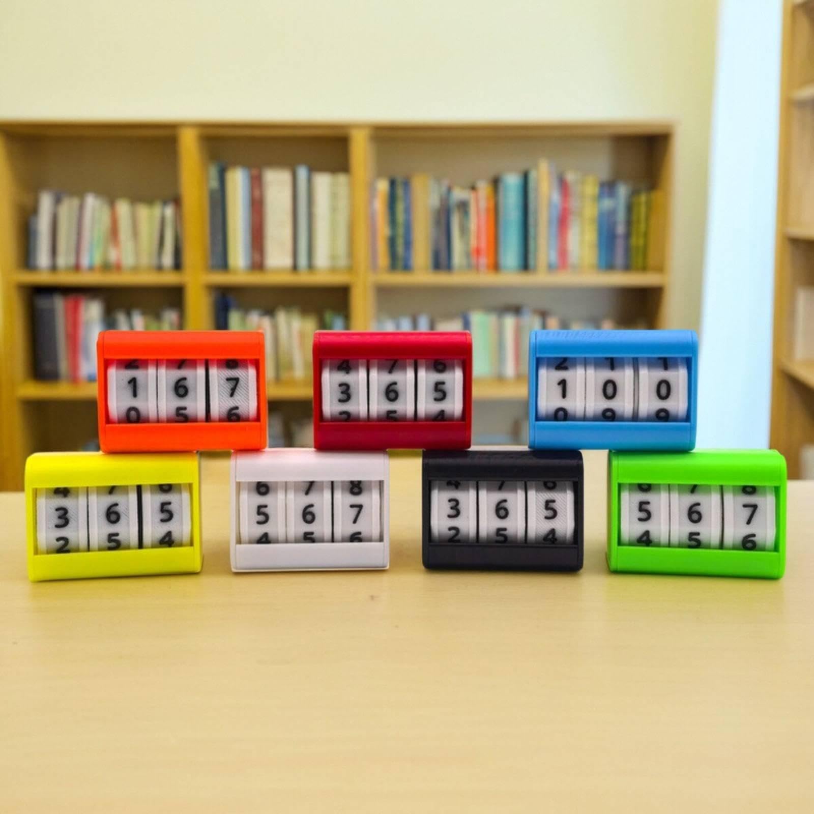 3X Desktop Timer mit Erinnerungsfunktion, Rotierenden Trommeln Und Frontanzeigefenster mit Zahlenanzeige, 5 Stück