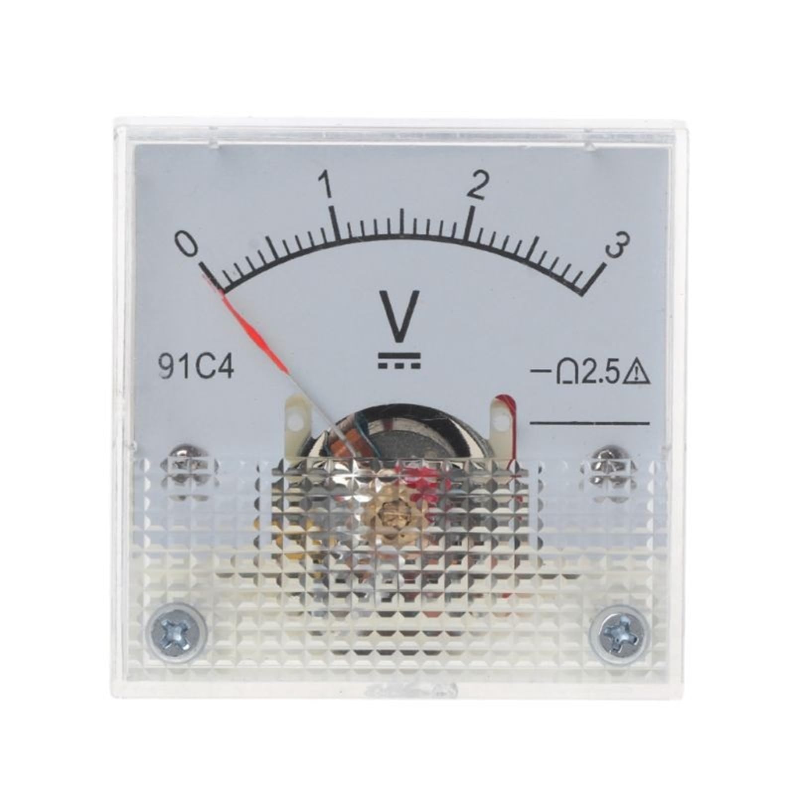 Voltmètre analogique 91C4 cadran mécanique indicateur tension continue 0-3V