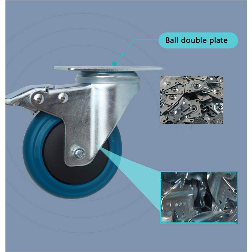 Rotelle Gomma 3/4 Pollici Con Freno - Filetto M10 Per Mobili E Carrelli, Capacità 80kg - Foto 11