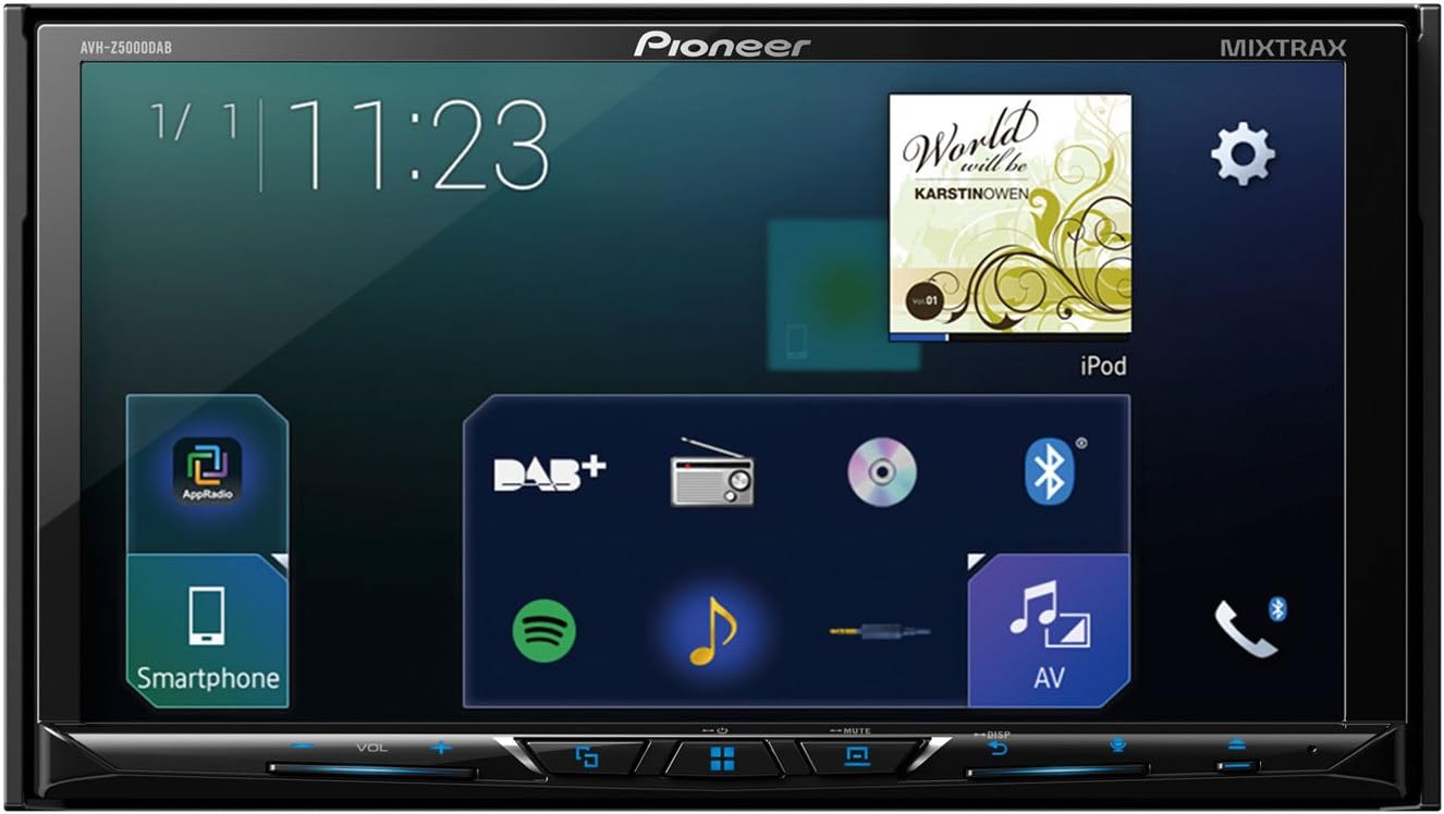 Pioneer AVH-Z5000DAB 2-Din 7-Inch Clear Type Motorised Touchscreen Multimedia Player with Smartphone Connectivity