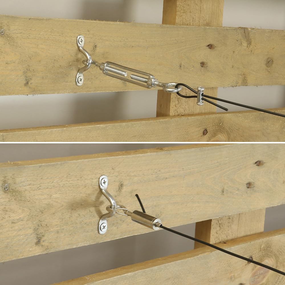 304 Stainless Steel Ceiling Hooks Heavy Duty Metal Pad Eyes Plate Snap Eye Strap Drop Ceiling Anchor Hooks Hardware with Screws for Hanging Plant Hangers 2.1" -10Pack