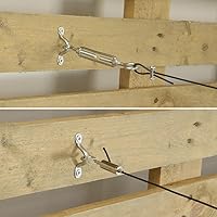 Vista 5 de Ganchos de techo de acero inoxidable 304 resistentes con almohadilla de metal para ojos, correa de ojo a presión, ganchos de anclaje de techo