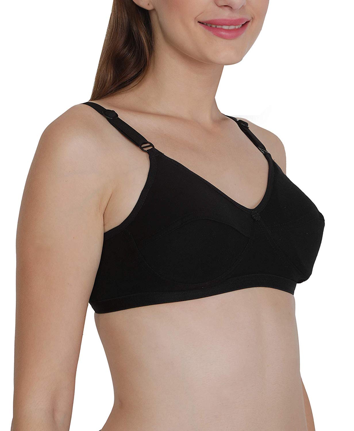 Women's Modal And Cotton Padded Wire Free Full Coverage Bra