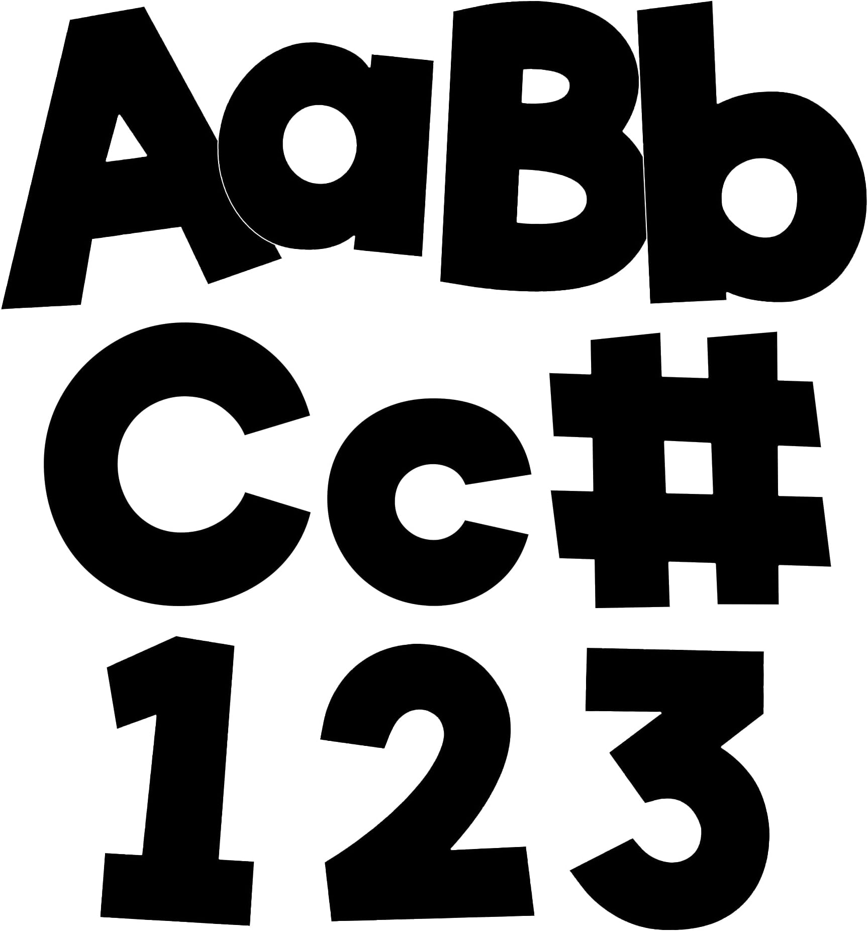 Black Combo Pack EZ Letters, 219 Pieces