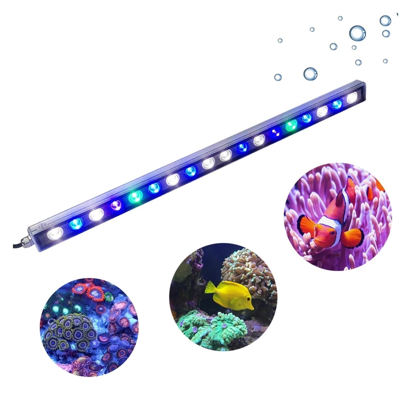 oświetlenie akwarium 54W oświetlenie led do akwarium Reef Light 55cm długość światła koralowego zaprojektowany stosunek kolorów do akwarium z rafą koralową do akwarium roślinnego(Wit)
