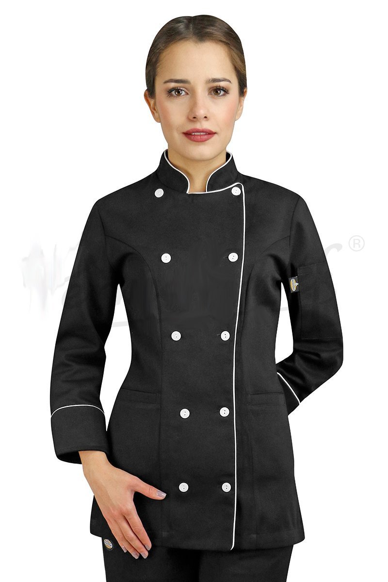 MixStuffWomen's Black Full Sleeves Chef Coat's (Chef Jacket)