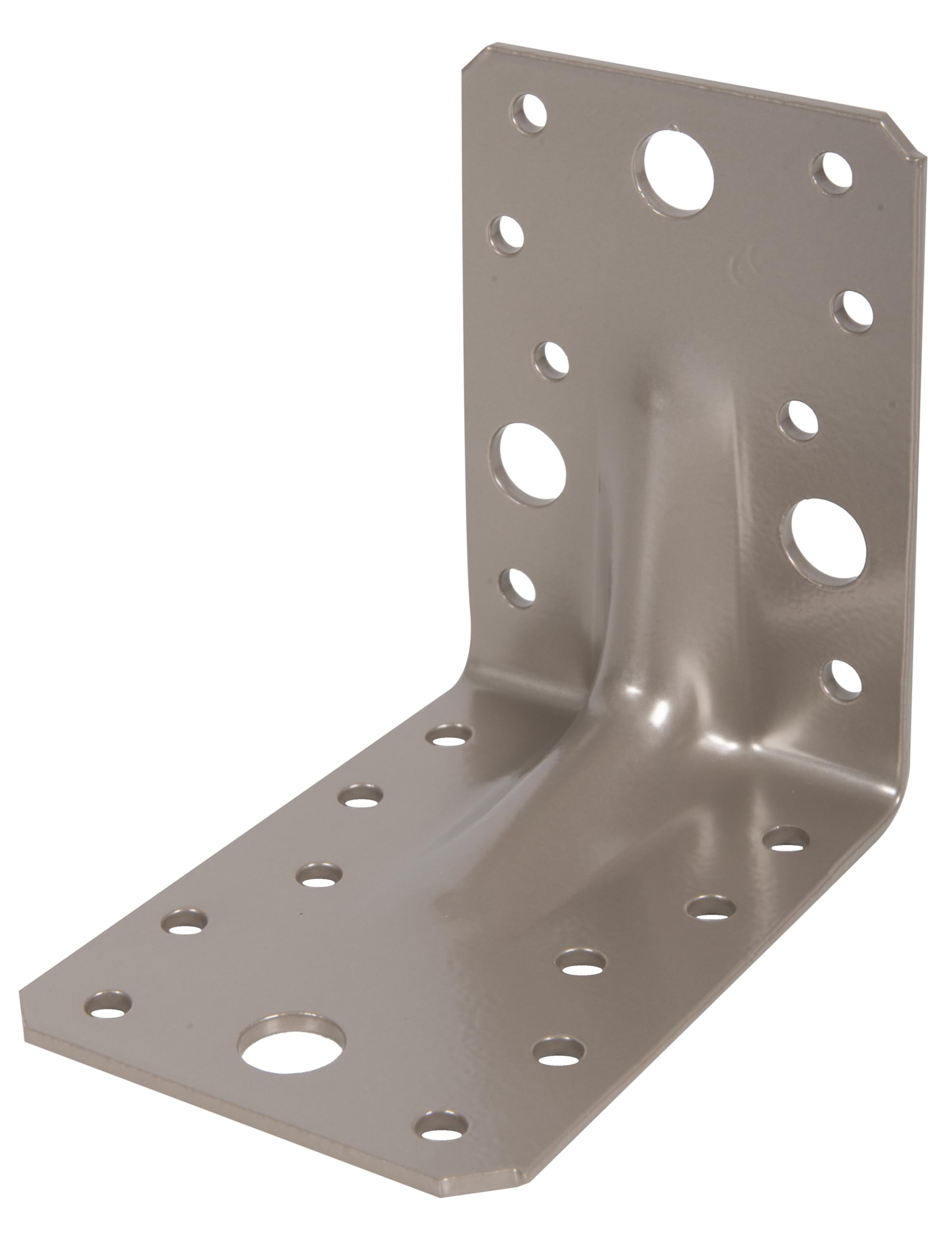 Alberts 823085 DURAVIS® Schwerlast-Winkelverbinder mit Sicke | schwarzdiamant duplexbeschichtet | Größe 90 x 90 x 65 mm | 25er Set