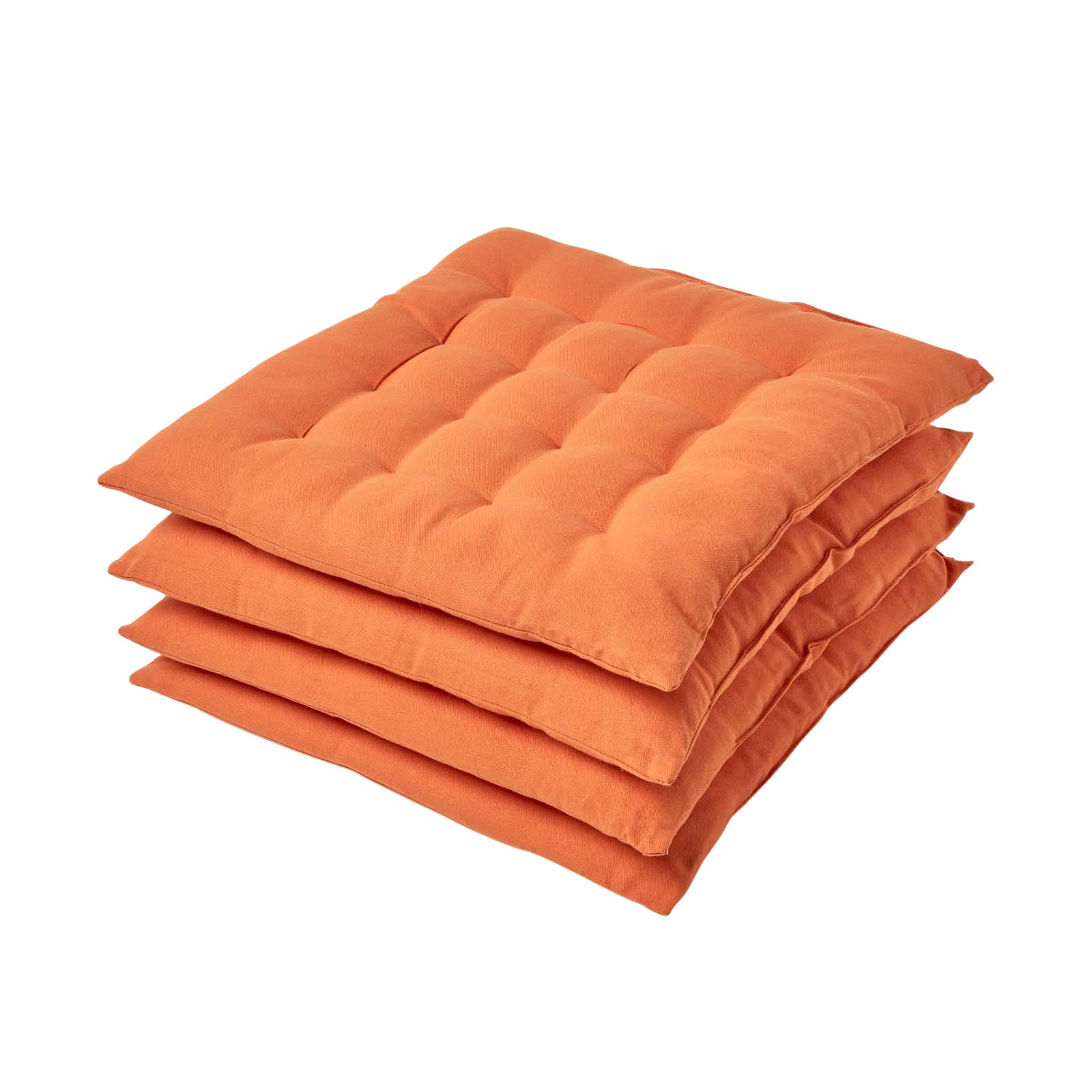 Cuscini Sedie Da Pranzo 40x40cm - Set 4 Pezzi Cotone Senape