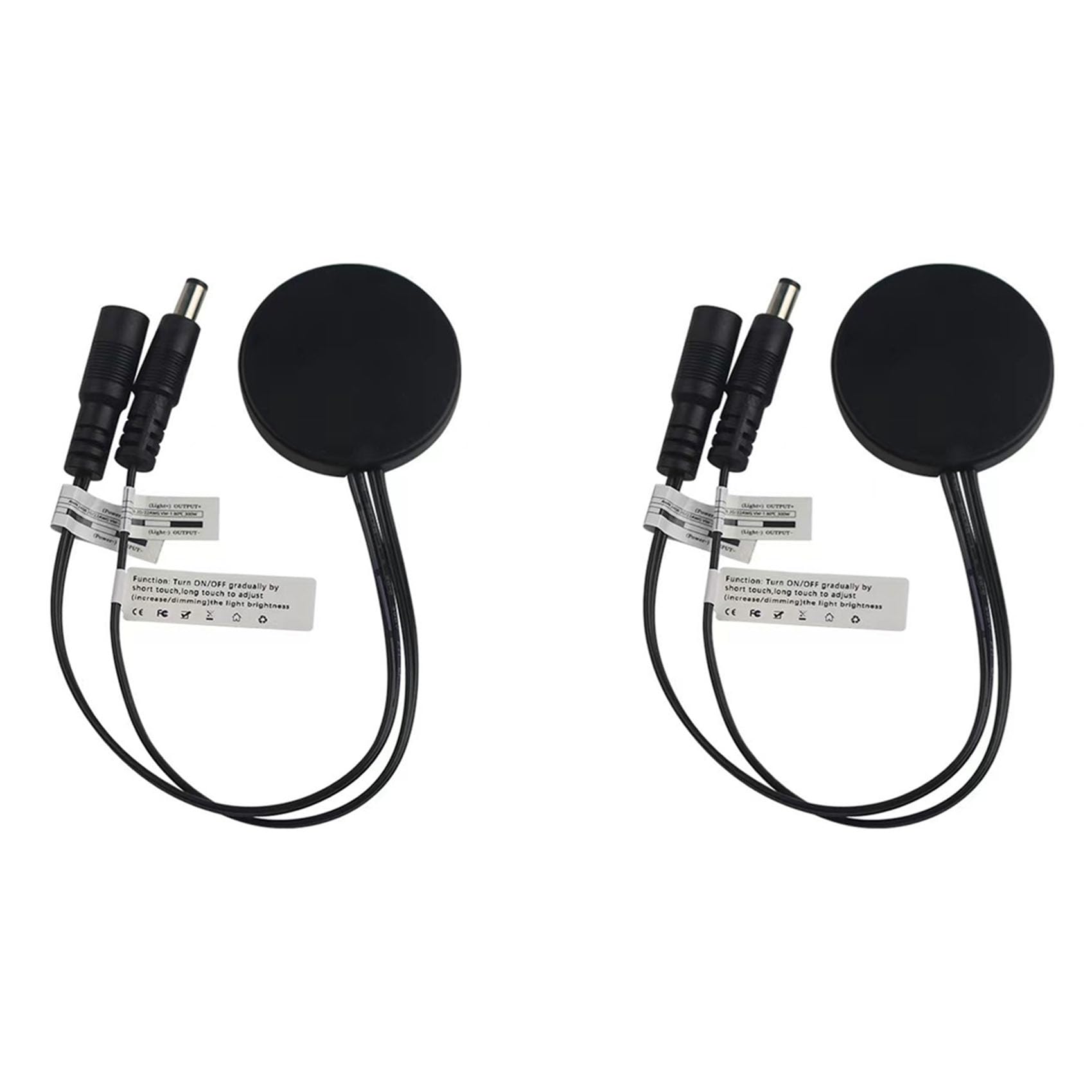 Jnchdghwa Black 2X Wood Panel Led Touch Sensor Dimmer Switch Hidden Switch Touch Switch For Led Strip