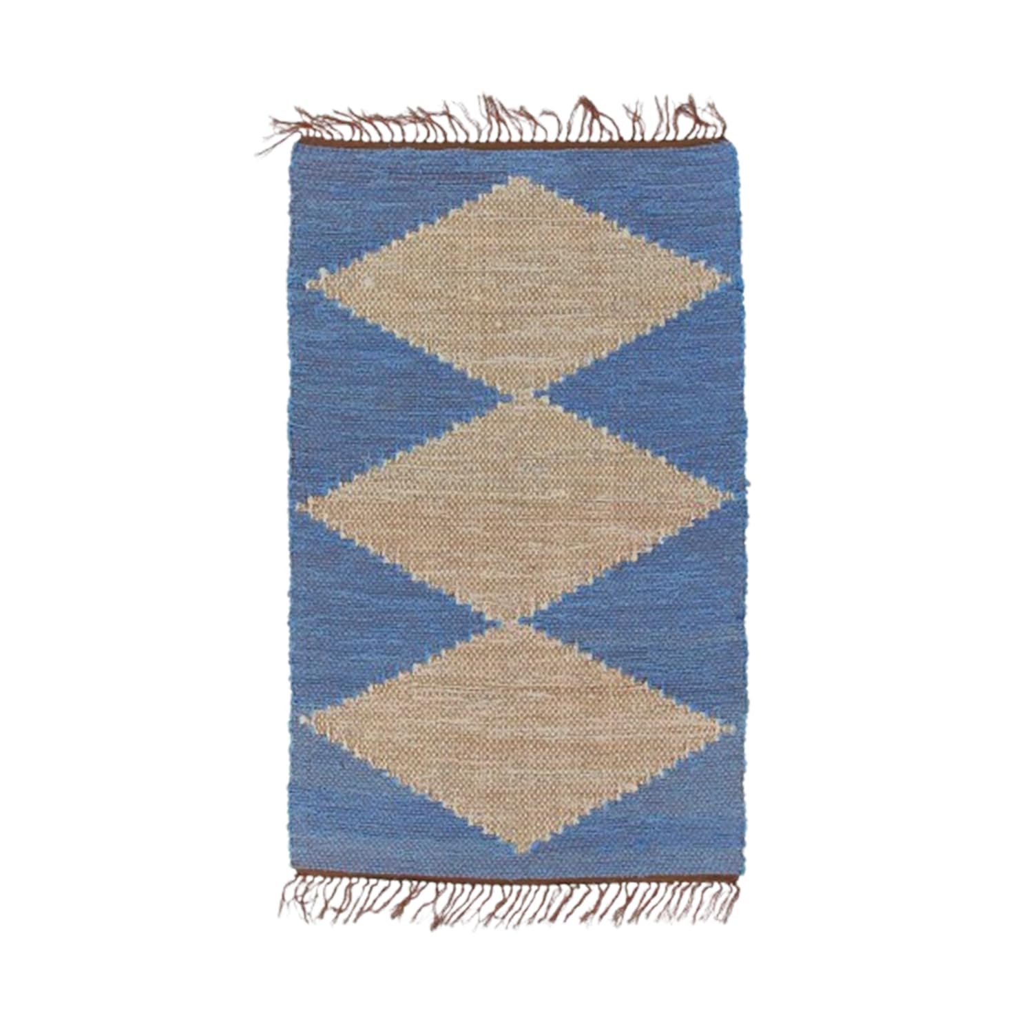 Tapis sur mesure en coton fait main multicolore Noble Network pour salle de bain