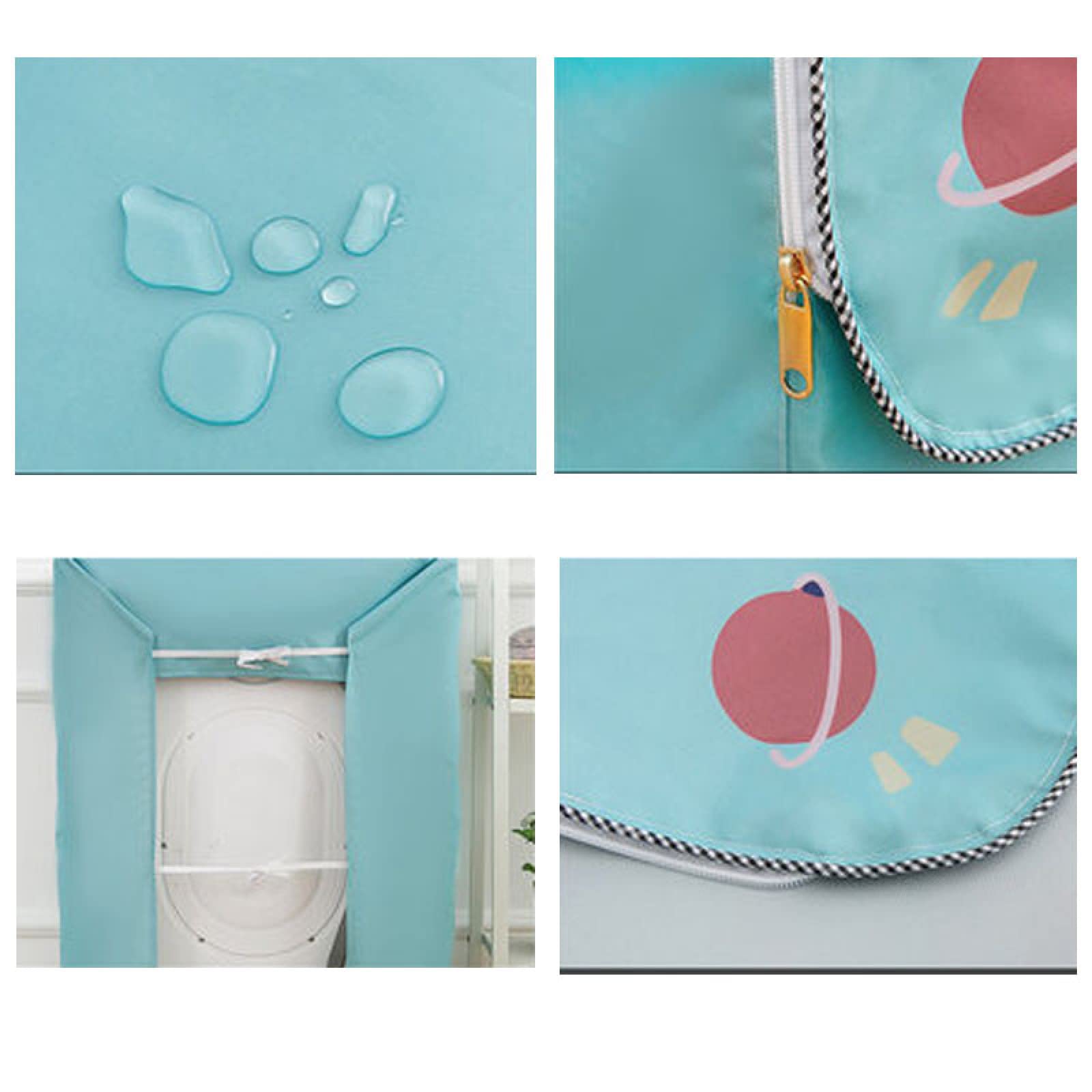 Copertura per Lavatrice Impermeabile Casa Antipolvere Asciugabiancheria Custodia Protettiva Rullo Rivestimento Argento Antipolvere,AG,60X65X85Cm L