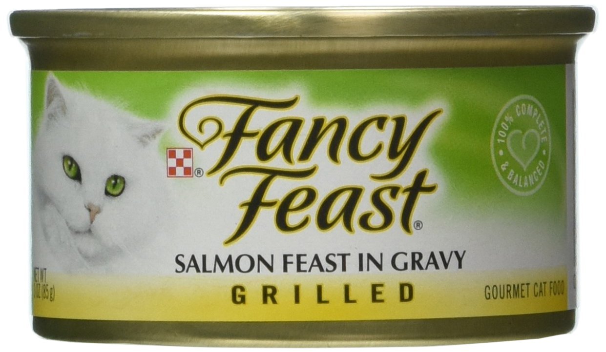 Grilled Salmon Feast in Gravy Wet Cat Food (3-oz can,case of 24)