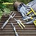 Jardineer Garden Tools Set, 8PCS Heavy Duty Garden Tool Kit with Outdoor Hand Tools, Garden Gloves and Storage Tote Bag, Gardening Tools Gifts for Women and Men