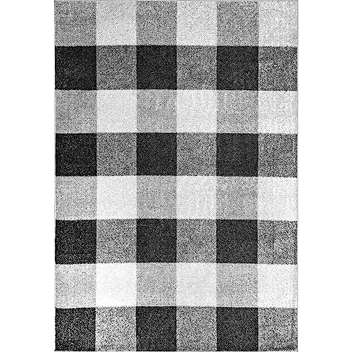 Tapete Nuloom 5' x 8' Gris y Marfil miniatura 3