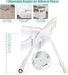 BABY JOY Chaise haute convertible pour bébés & Les tout-petits, réglable en hauteur, grandir & Chaise haute avec/Récline & repose-pieds, double bac amovible, portable Baby Chaise à dîner avec roues (Beige)