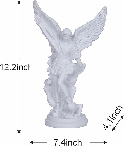 Miniatura 46 de Estatua de Arcángel de San Miguel de 12.2 pulgadas Estatua de San Miguel Arcángel Estatua de San Miguel derrotando a Satanás Miguel Ángel Colección