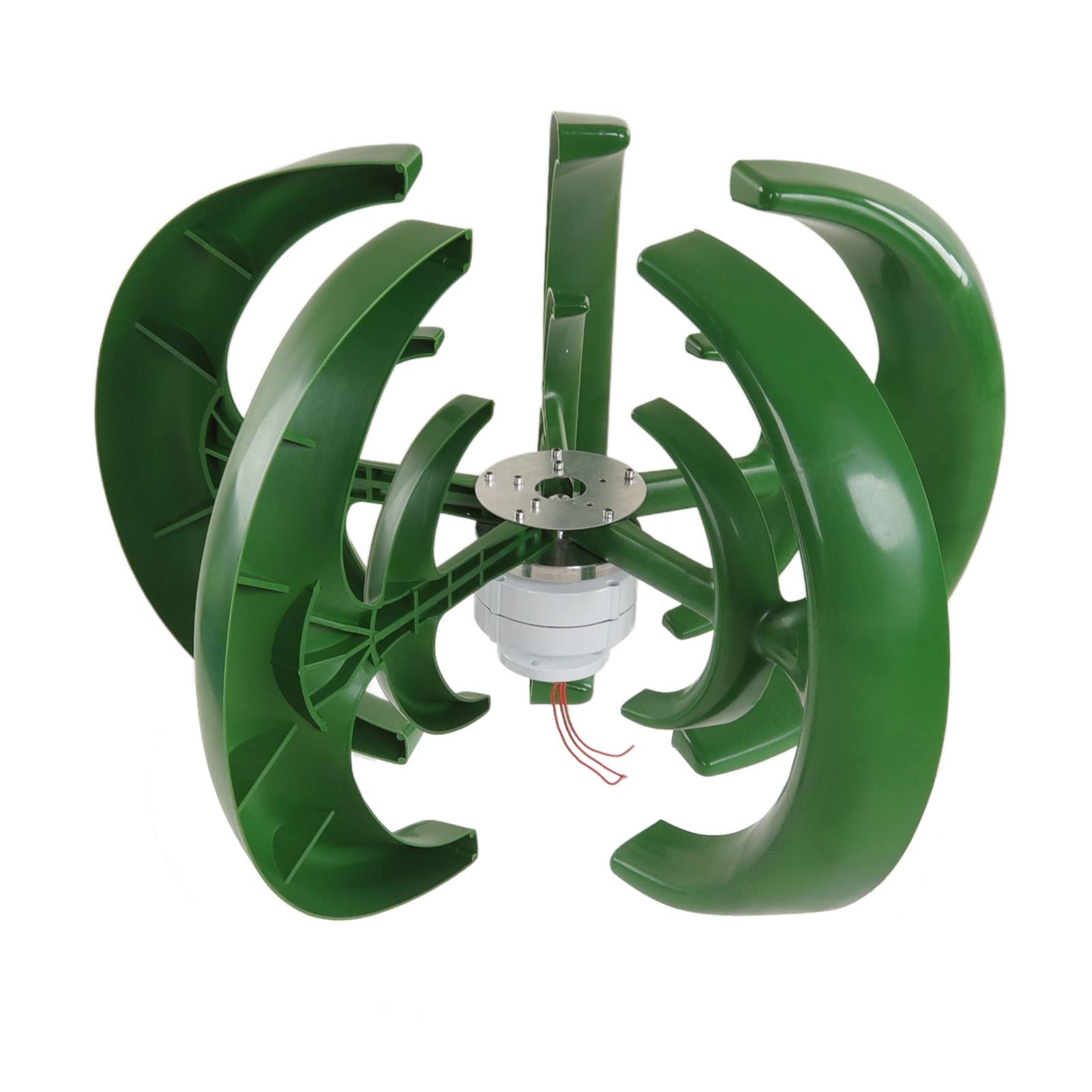 EMUKOEP Kit Generatore Eolico a Forma di Zucca con 5 Pale e Struttura Stabile per il Monitoraggio Marino in Plastica, Lega di Alluminio, Acciaio Inossidabile (200W)