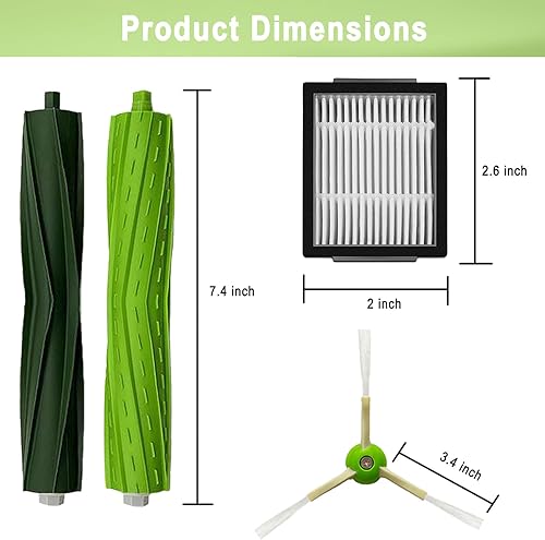 Miniatura 5 de Paquete de 22 piezas de repuesto para aspiradora iRobot Roomba i7 i7+ i3 i3+ i4 J7J7+/Plus i6 i6+ i5+j5+ i8 +/Plus E5 E6 E7 I & E & J Series I, E y