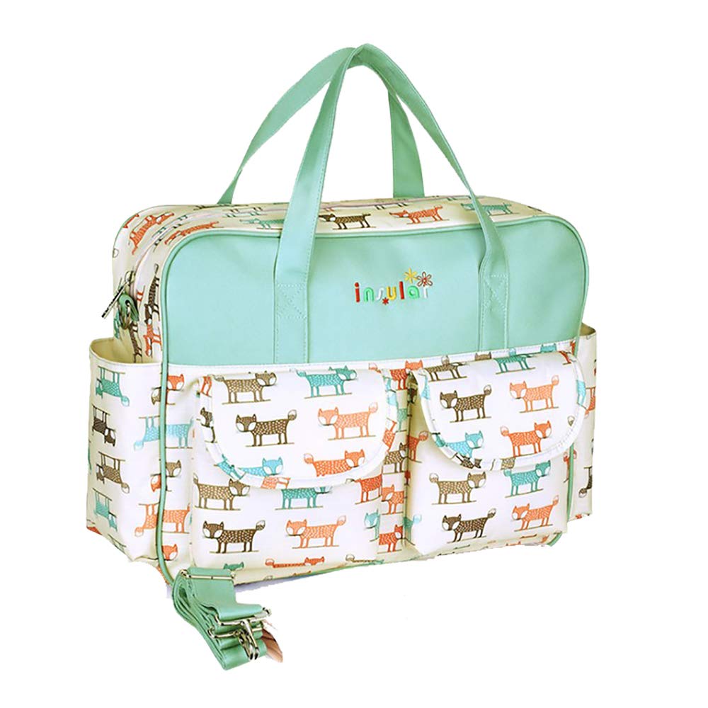 Alipher Diaper Bag Women Tote Bag Nylon Nappy Bags Sturdy Shoulder Bag Pregnant Handbag for Traveling Fox