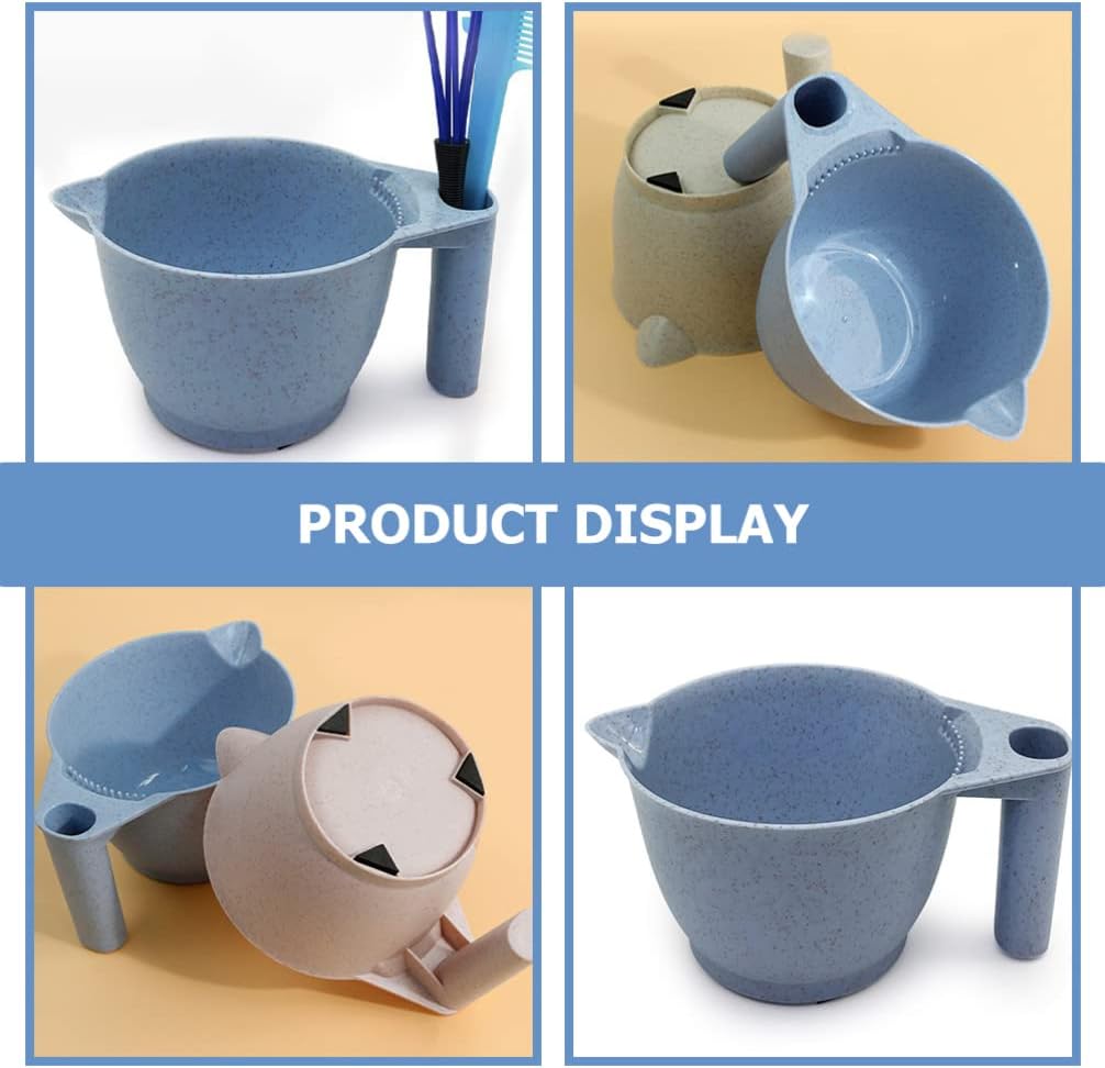 Lurrose Hair Dye Bowl Hair Dye Hair Dye 2pcs Hair Color Bowl Plastic Color Mixing Tint Bowls Diy Oil Treatments Tools for Salon Hairdressing, Blue Facial Tools Facial Tools