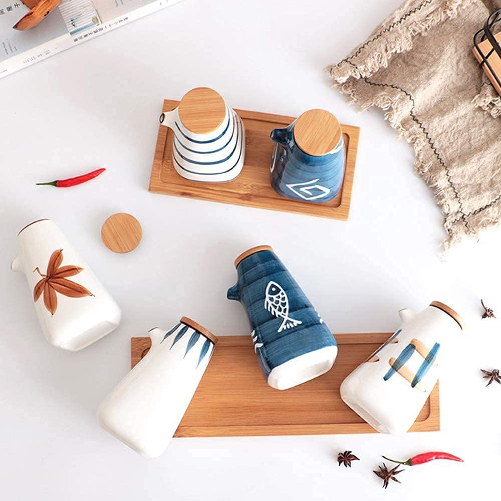 Dozownik do oliwy z oliwek, butelka ceramiczna, zabytkowa butelka na oliwę, ceramiczny pojemnik na ocet, dozownik do płynnych przypraw do gotowania w kuchni, puszka
