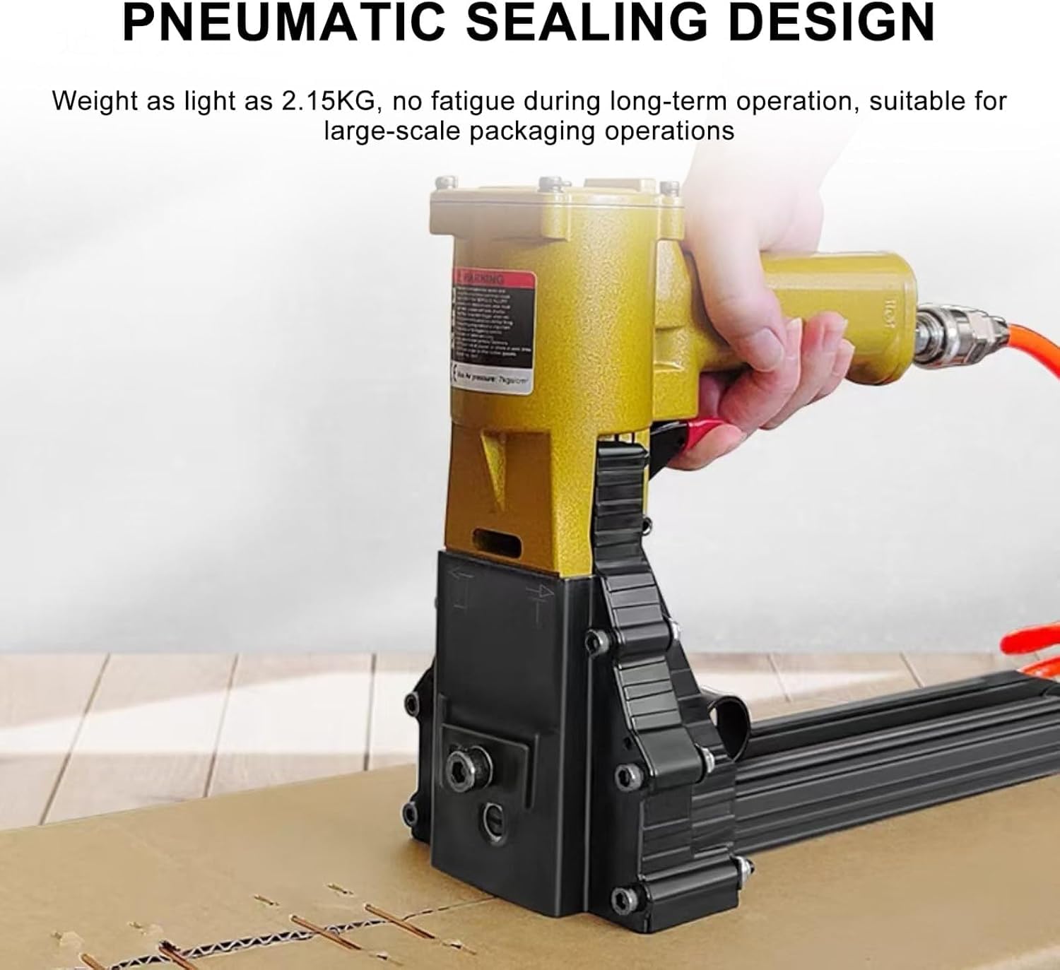 Pistola de Grapa de Sellado de Caja neumática, máquina de Grapadora de cartón de Mano, para Clavos de 15mm-18mm/22mm, Herramienta automática de la Grapa del Embalaje, 22m m