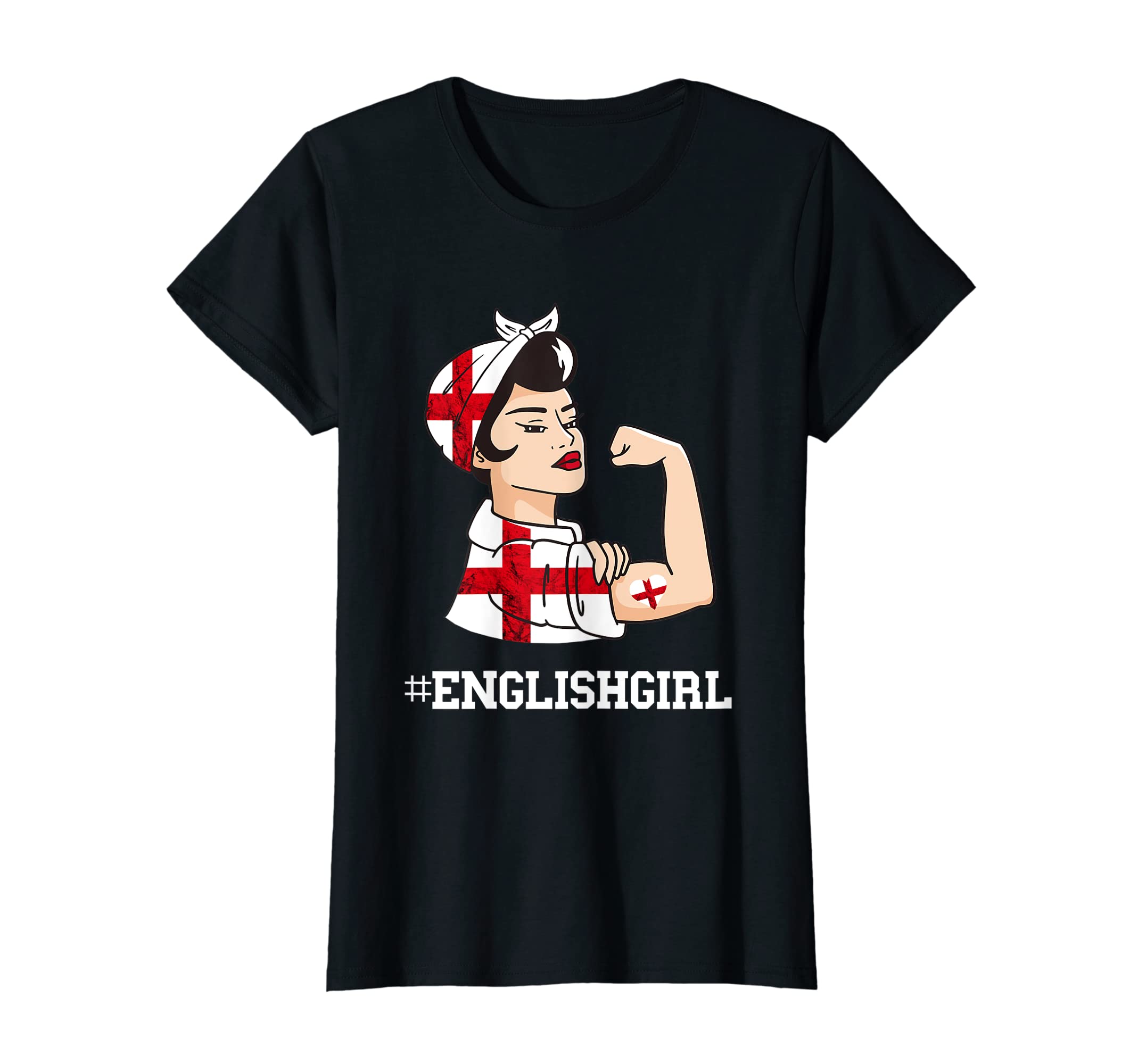 England Strong Woman English Girl England Flag English Pride T-ShirtOEKO-TEX STANDARD 100